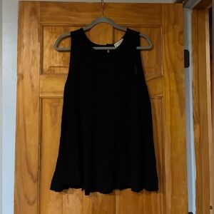 Altar'd State Black Tank Top with Flowing Design